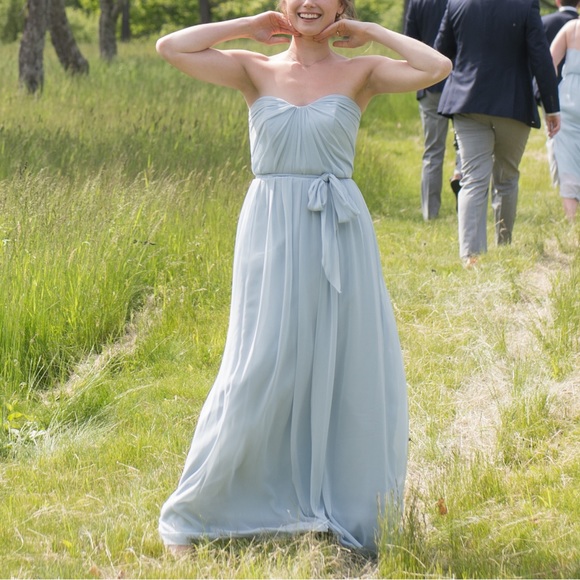 After Six Bridesmaid Dress 6678 in Mist - Picture 3 of 8